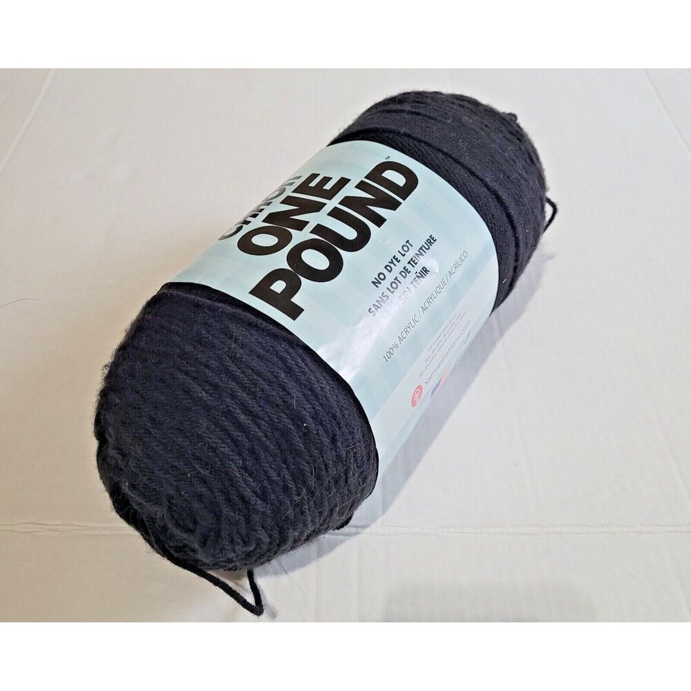 Caron One Pound Yarn BLACK 0503 No Dye Lot - Picture 8 of 8